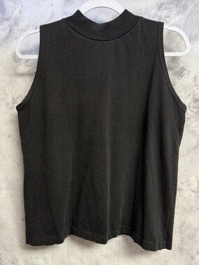 Vintage 80s Tank Top T Shirt Mens Small Black Sleeveless Monarch Knits USA